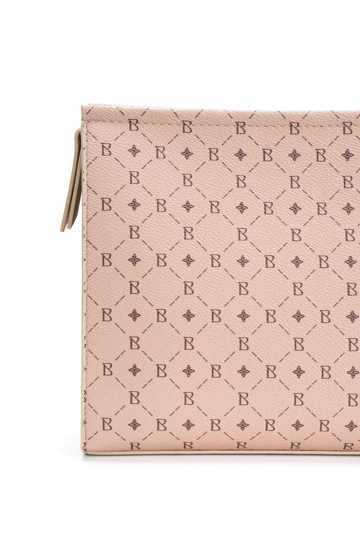 Kadın Bej Bahels Monogram Portföy Clutch Çanta