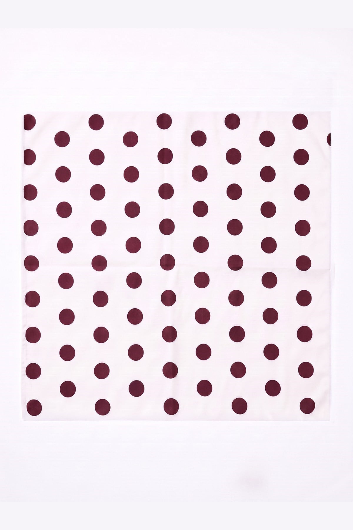 Puantiye Bordo Kadın Bandana Fular 50x50cm