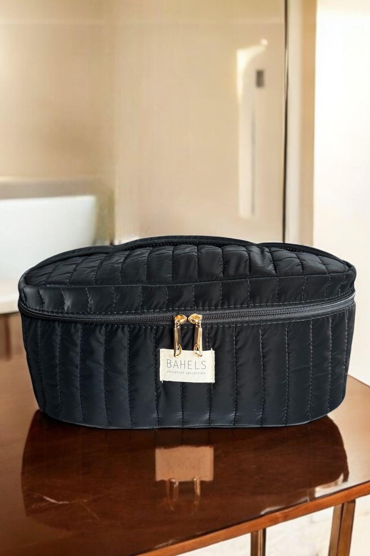 Siyah Airwrap Uyumlu İçi Bölmeli Tüm Saç Şekillendirici İçin Xl Boy Çanta Seyahat Çantası