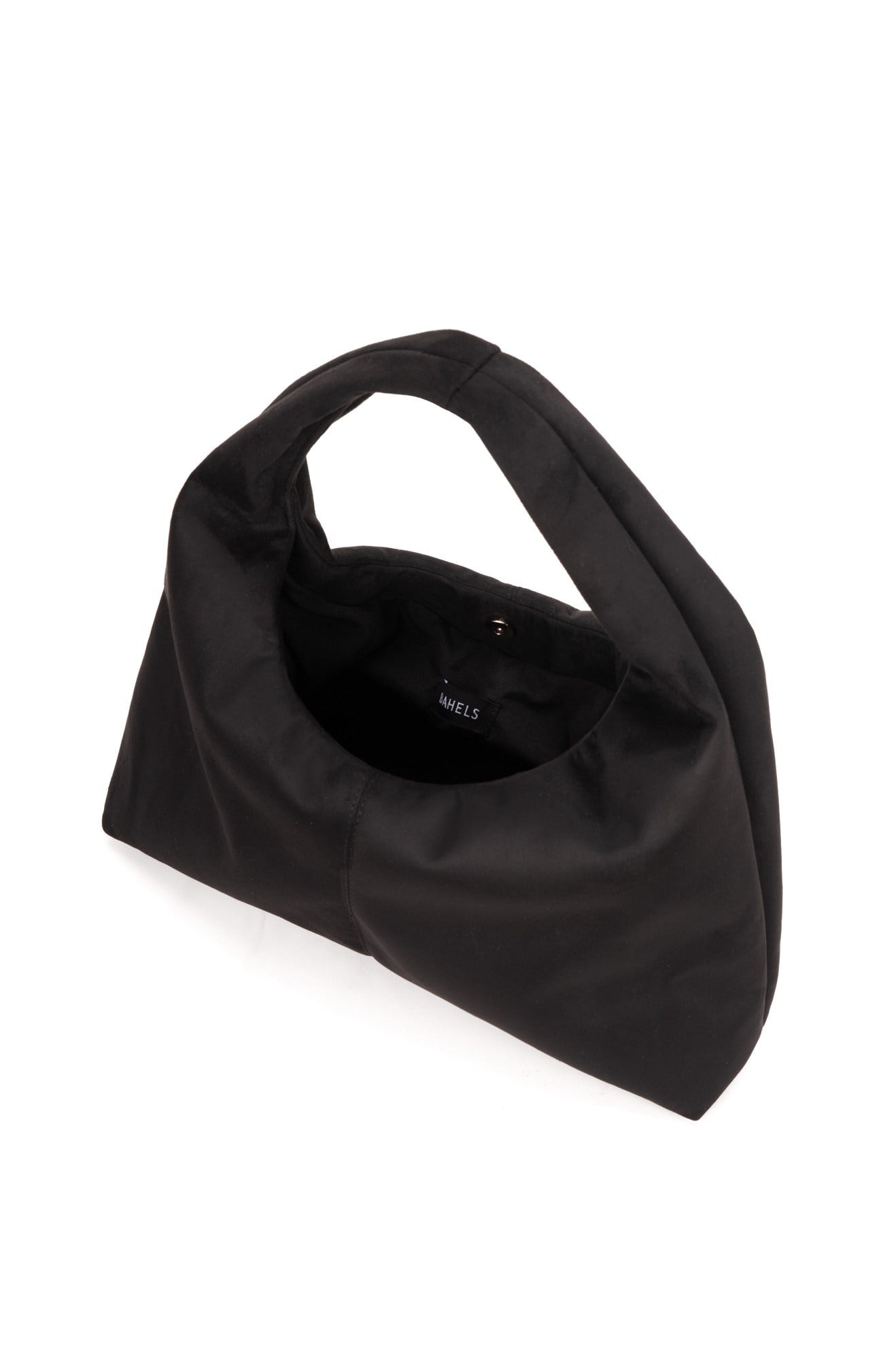 Siyah Süet Kadın Shopper Omuz Çantası – Yumuşak Form Vintage Model