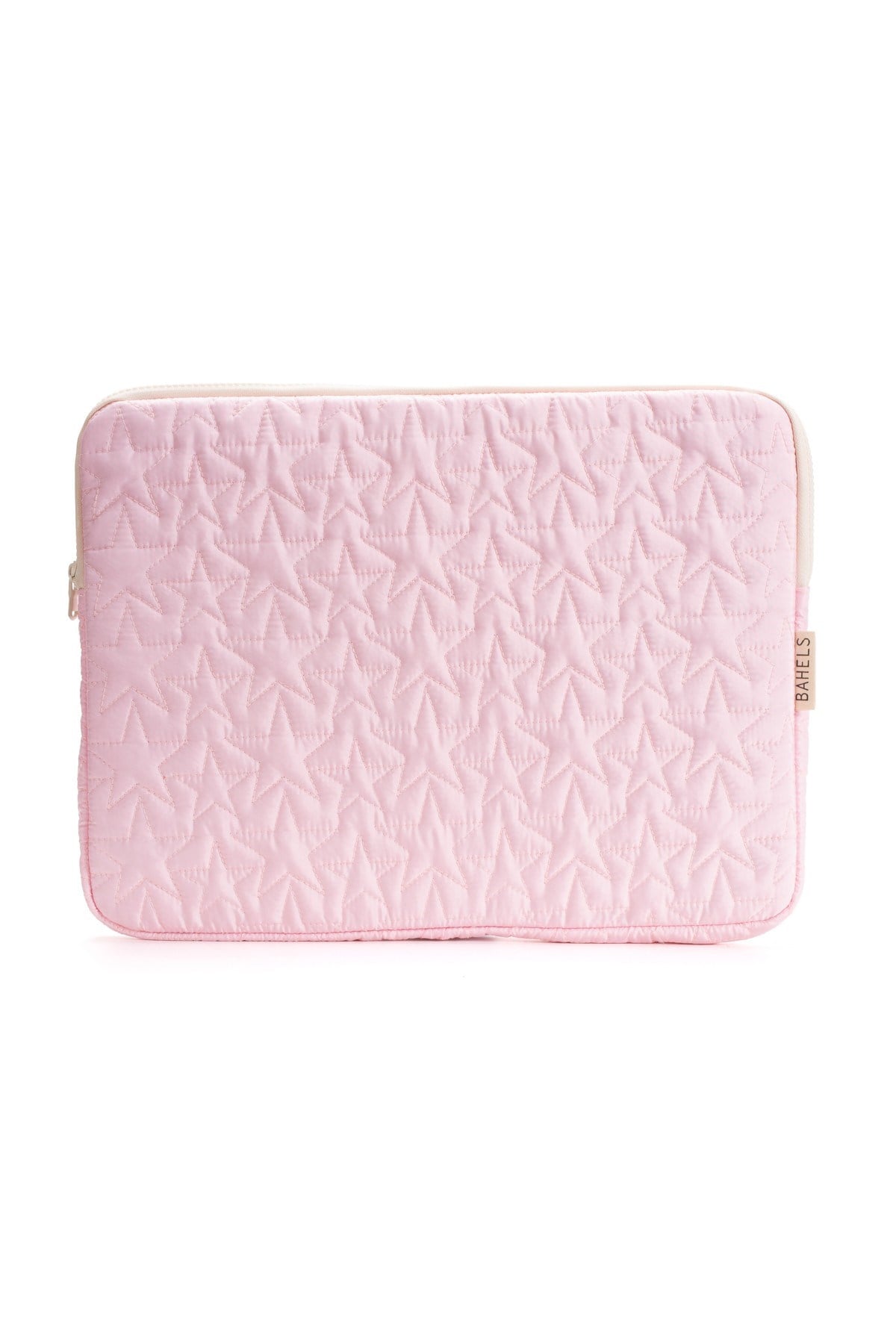 Star Puffy Pembe Yıldız Desen XL Macbook ve Tablet Uyumlu Portföy Çanta