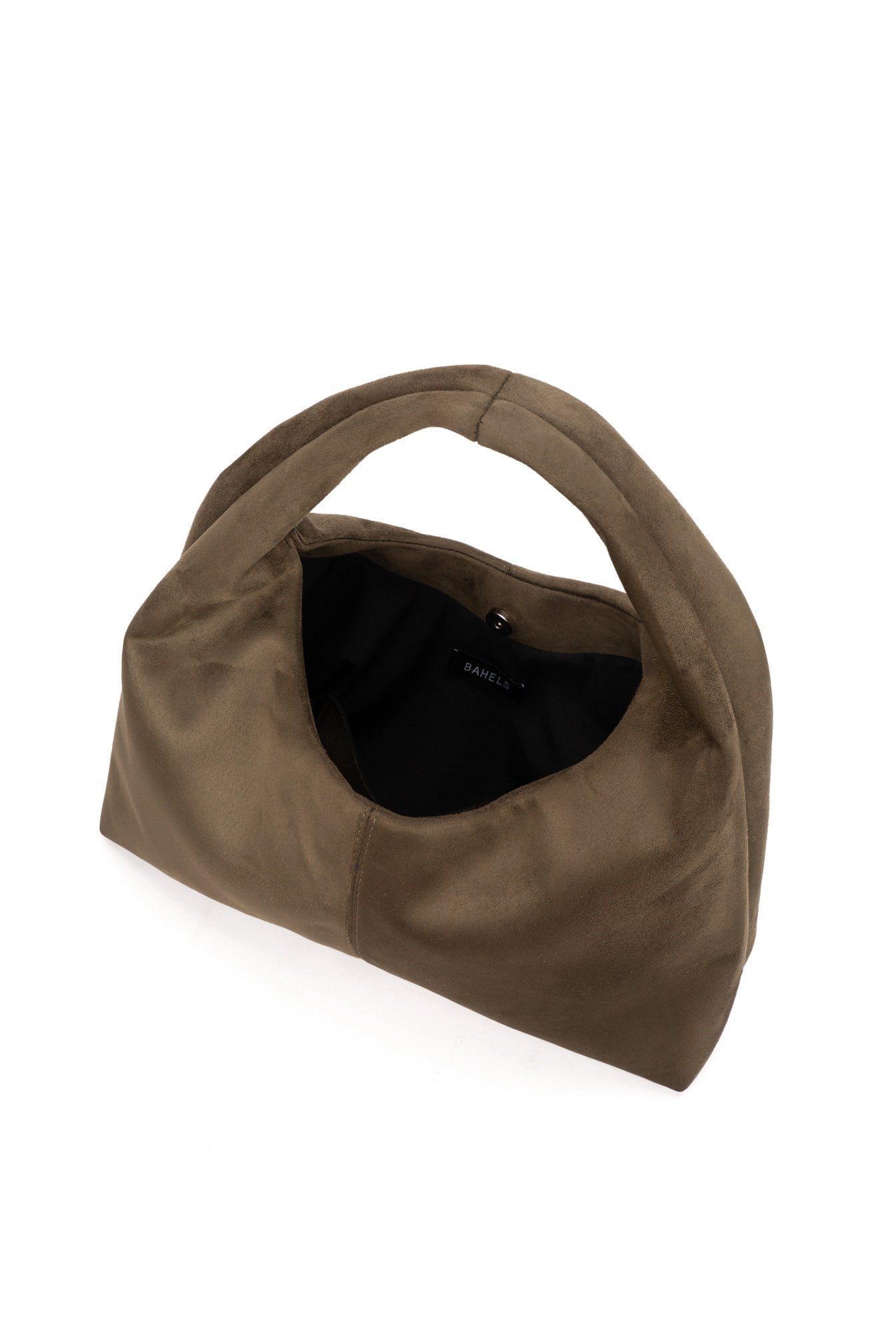 Yeşil Süet Kadın Shopper Omuz Çantası – Yumuşak Form Vintage Model