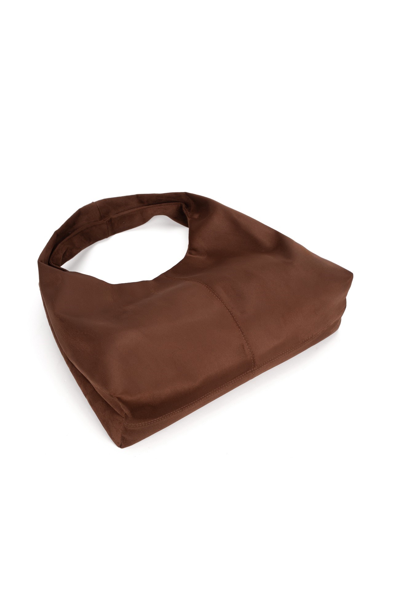 Acı Kahve Süet Kadın Shopper Omuz Çantası – Yumuşak Form Vintage Model