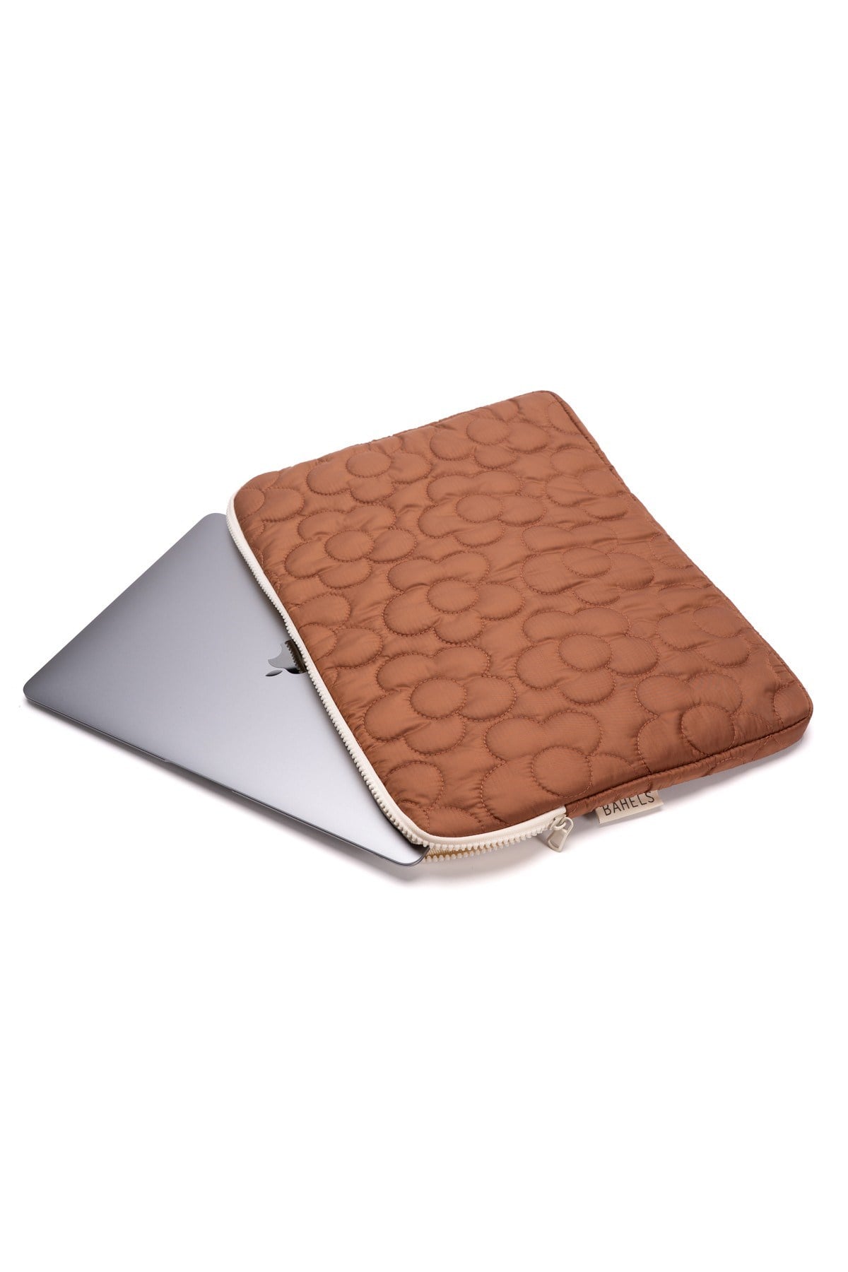 Daisy Puffy Bronz Papatya Desen XL Macbook ve Tablet Uyumlu Portföy Çanta
