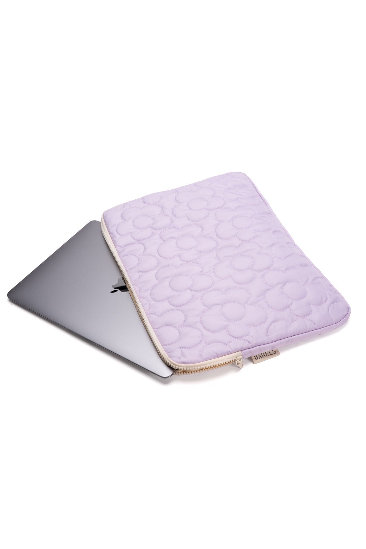 Daisy Puffy Lila Papatya Desen XL Macbook ve Tablet Uyumlu Portföy Çanta