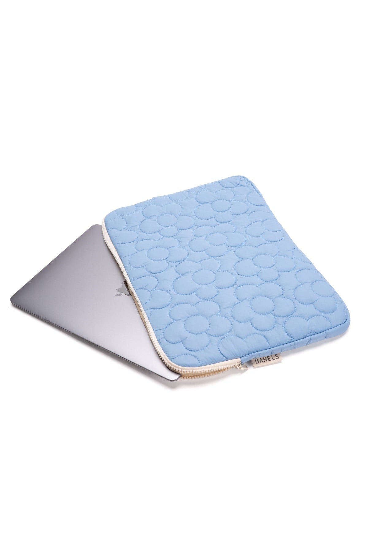 Daisy Puffy Mavi Papatya Desen XL Macbook ve Tablet Uyumlu Portföy Çanta