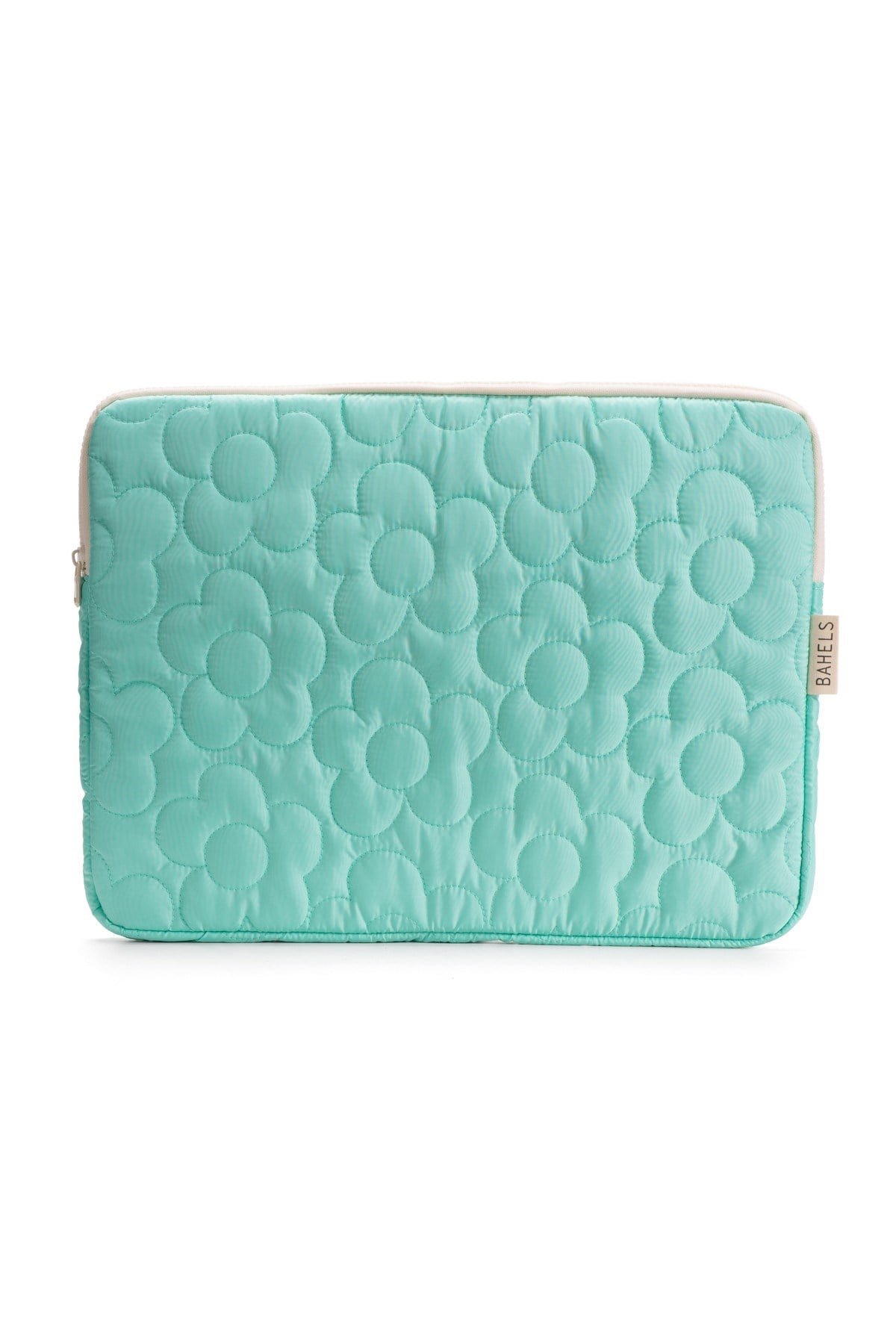 Daisy Puffy Mint Papatya Desen XL Macbook ve Tablet Uyumlu Portföy Çanta