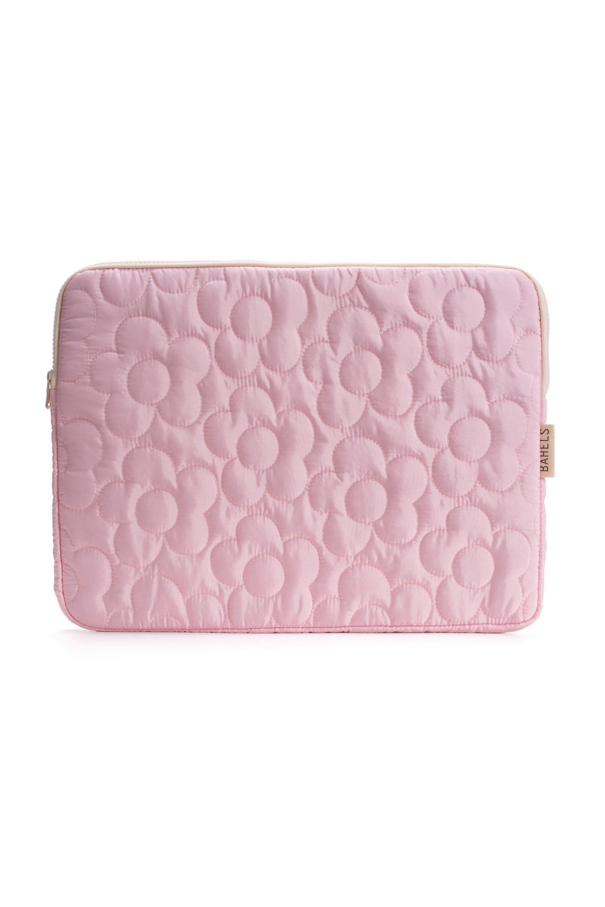 Daisy Puffy Pembe Papatya Desen XL Macbook ve Tablet Uyumlu Portföy Çanta
