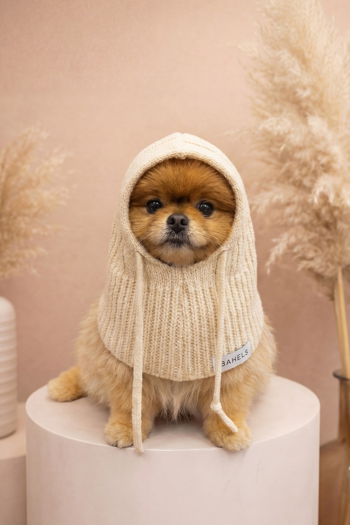 Dog Triko Örgü Balaclava Bere Şapka