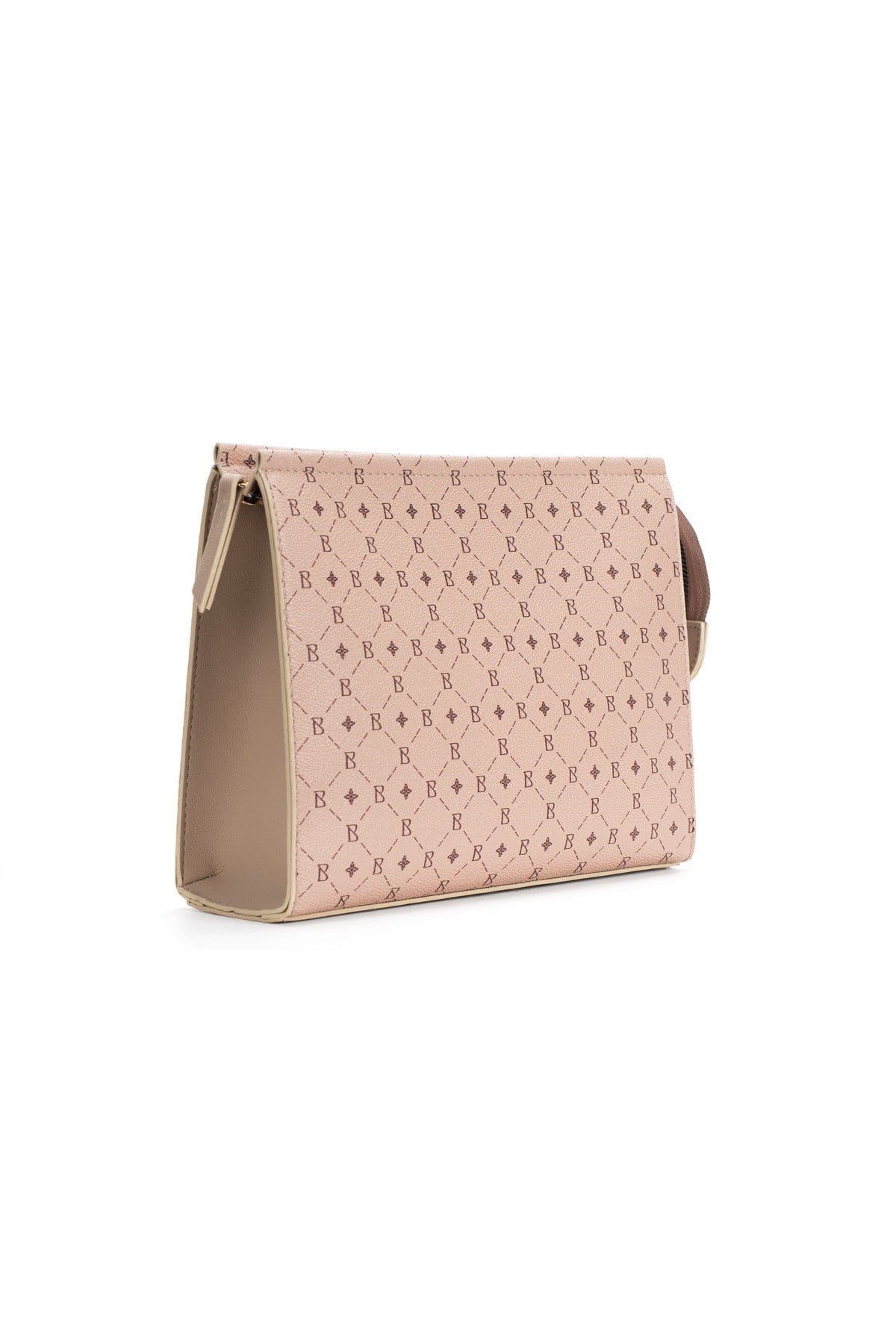 Kadın Bej Bahels Monogram Portföy Clutch Çanta
