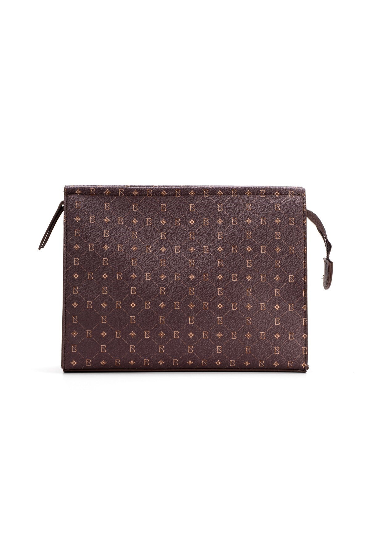 Kadın Kahve Bahels Monogram Portföy Clutch Çanta