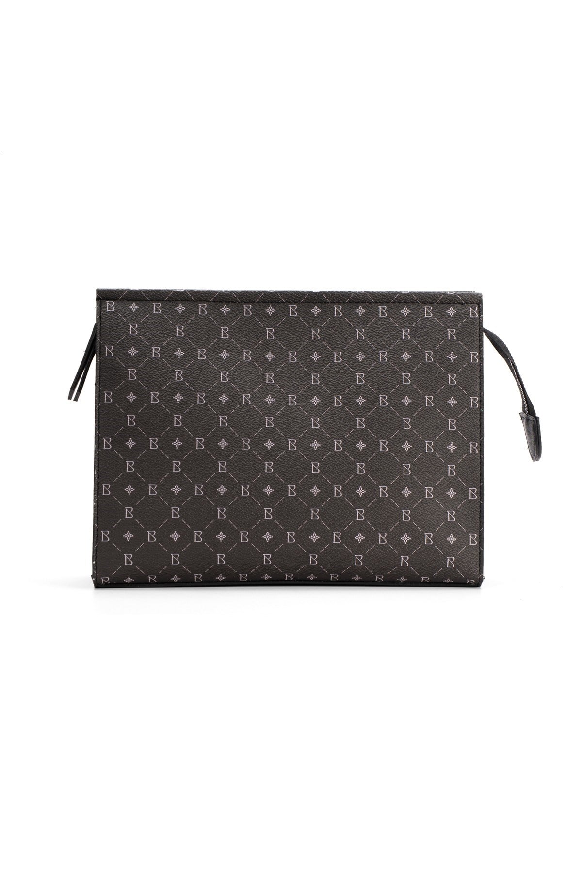 Kadın Siyah Bahels Monogram Portföy Clutch Çanta