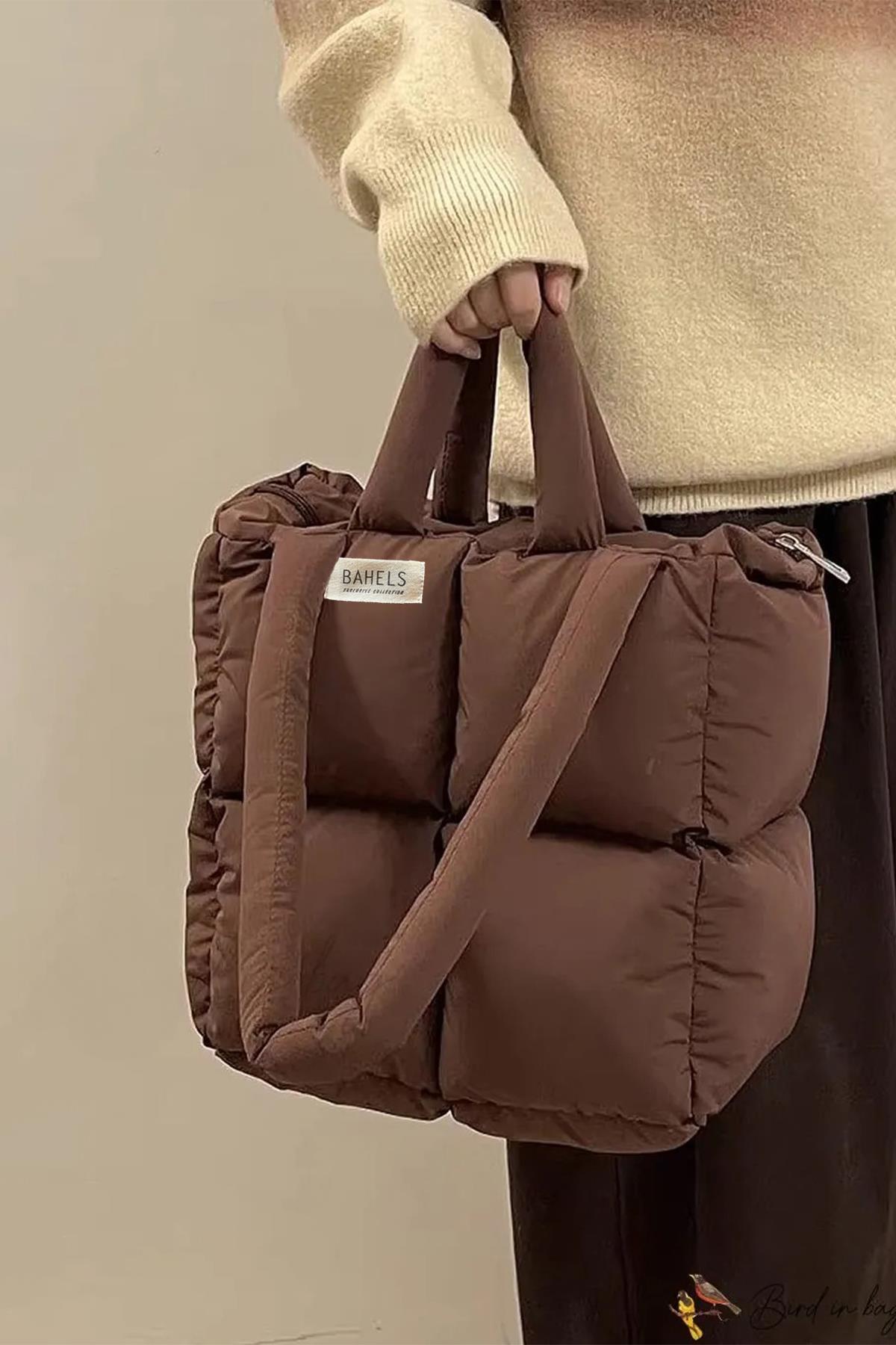 Kahve Viral Puffy Bag El Ve Omuz Çantası