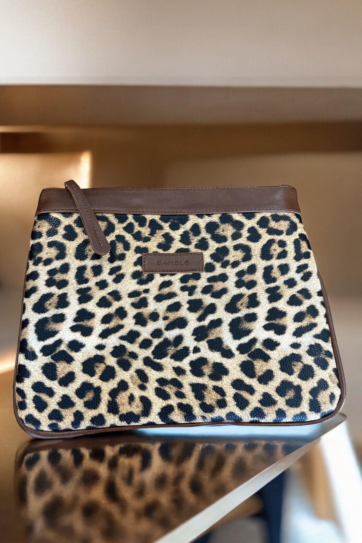 Leopar Özel Tasarım Kadın Portföy & Clutch Çanta