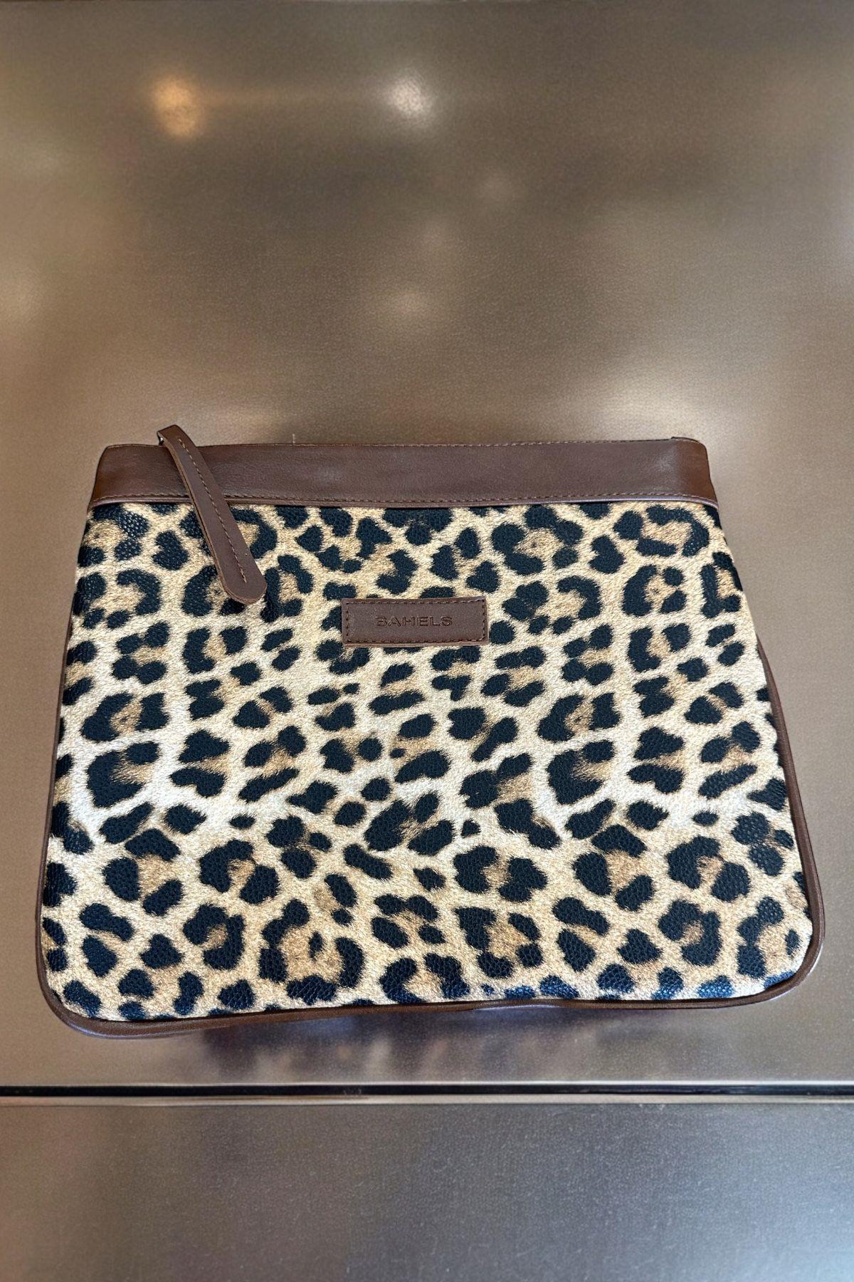 Leopar Özel Tasarım Kadın Portföy & Clutch Çanta