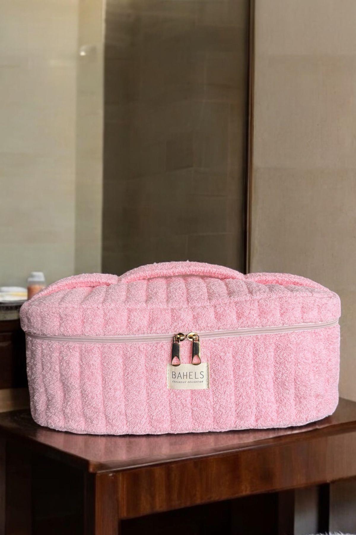 Pembe Airstrait Batarya Bölmeli Tüm Saç Şekillendirici İçin Xl Boy Çanta Seyahat Çantası