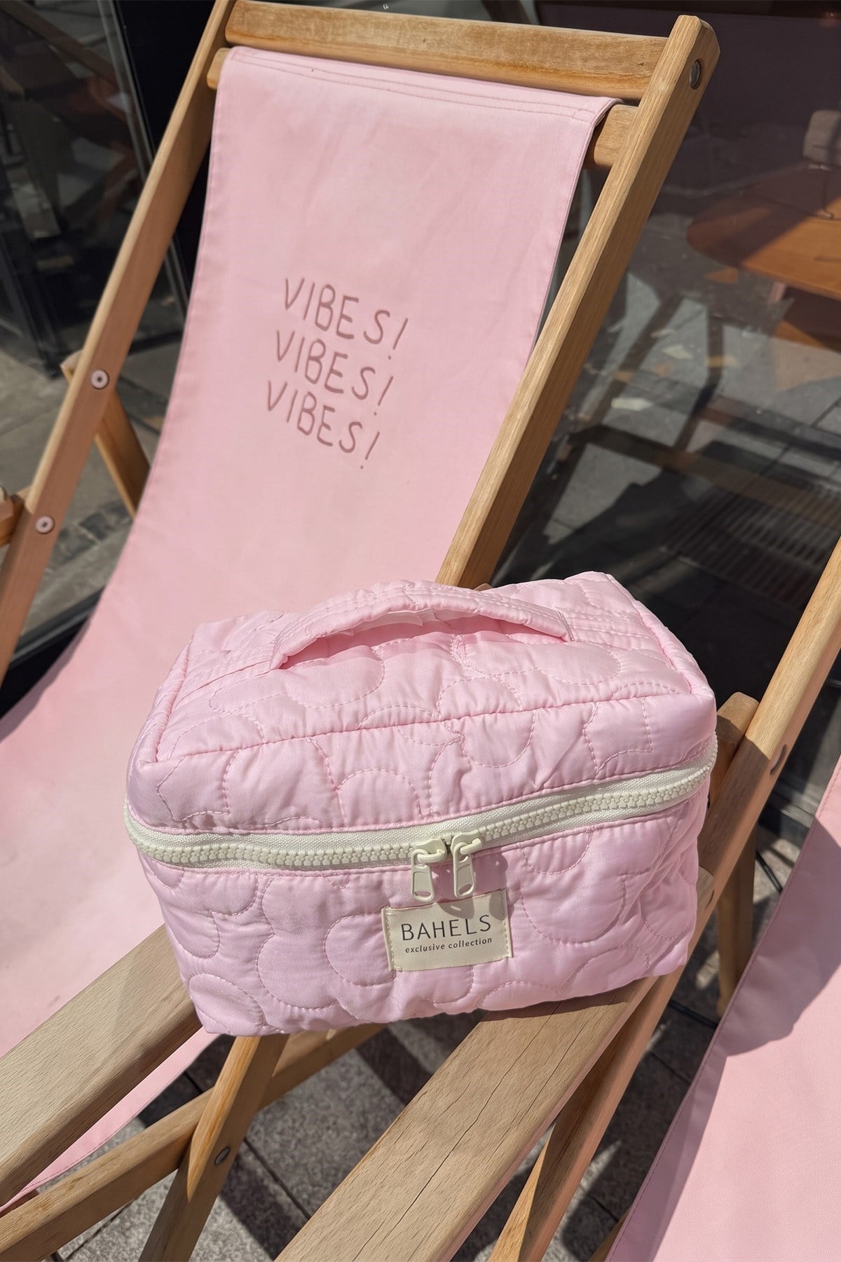 Pembe Daisy Seyahat Makyaj Çantası