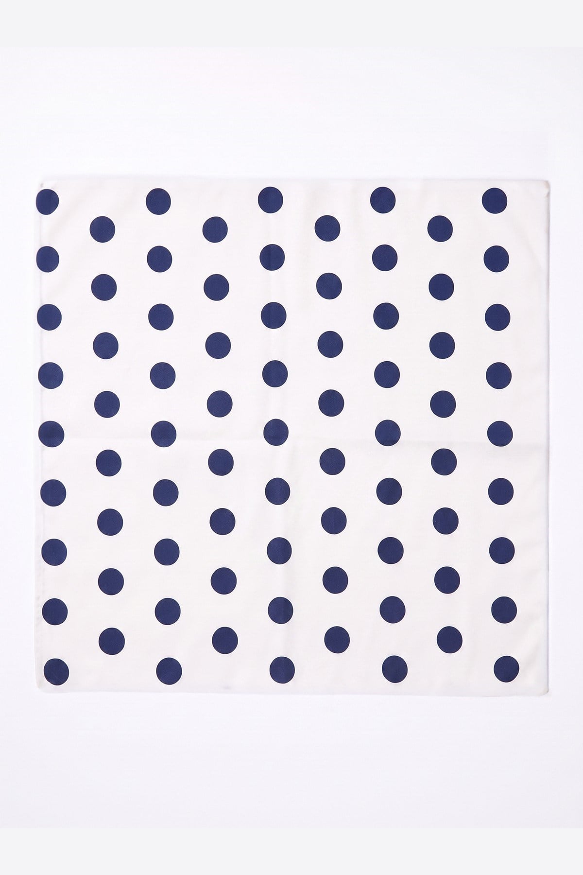 Puantiye Mavi Kadın Bandana Fular 50x50cm