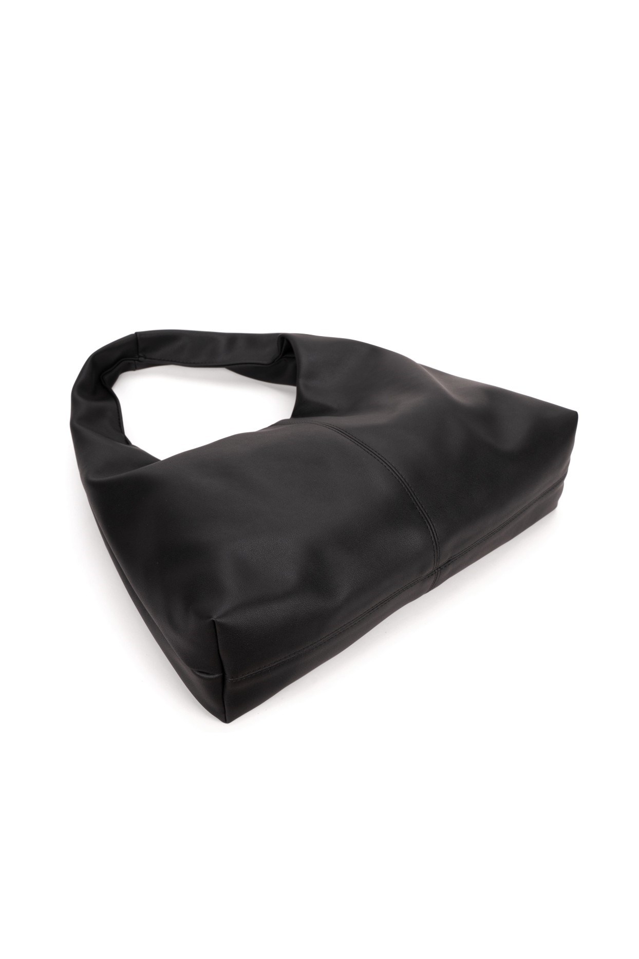Siyah Deri Kadın Shopper Omuz Çantası – Yumuşak Form Vintage Model
