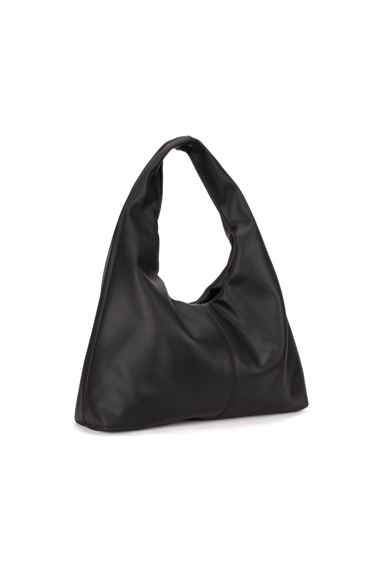 Siyah Deri Kadın Shopper Omuz Çantası – Yumuşak Form Vintage Model