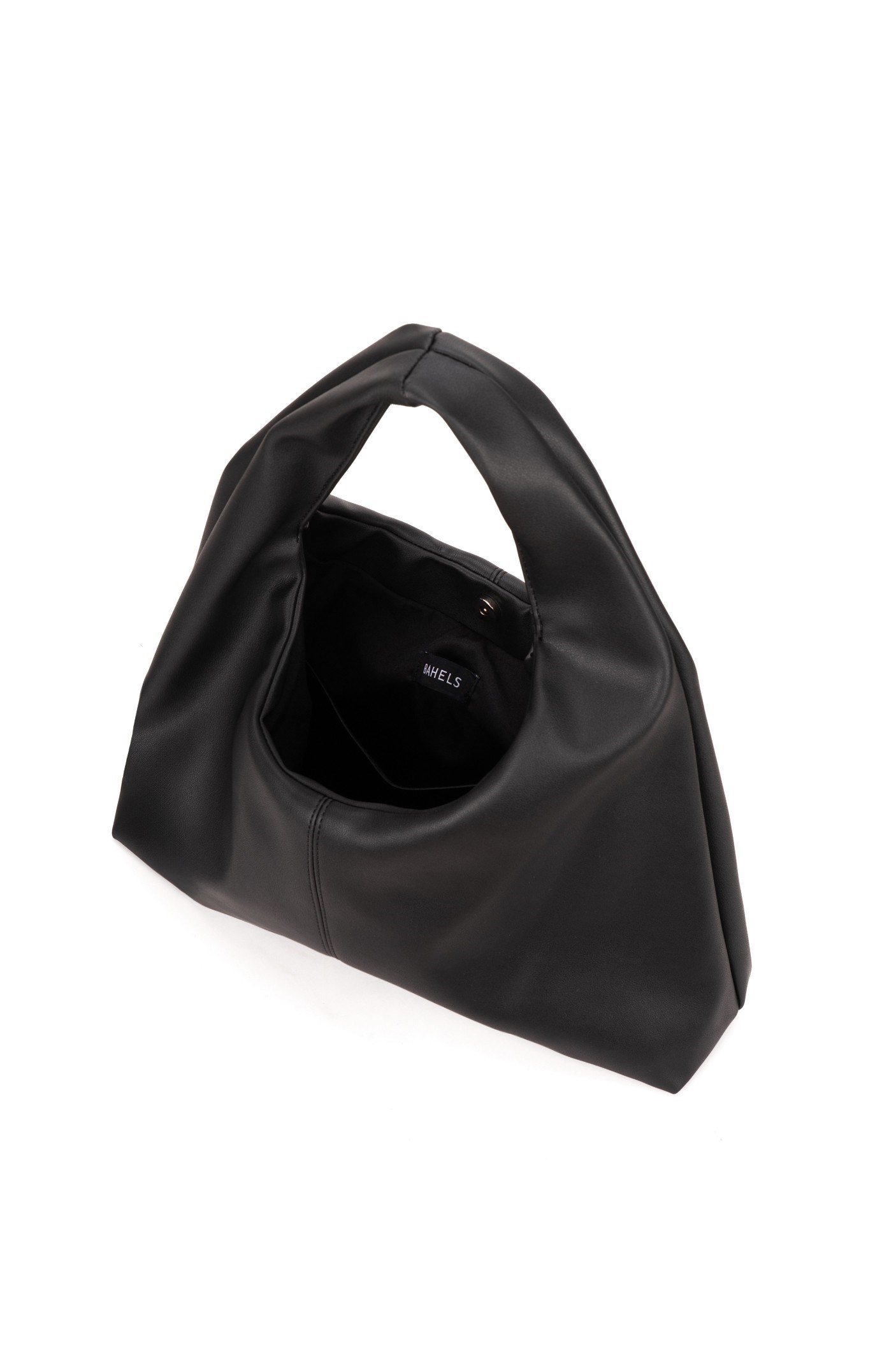 Siyah Deri Kadın Shopper Omuz Çantası – Yumuşak Form Vintage Model