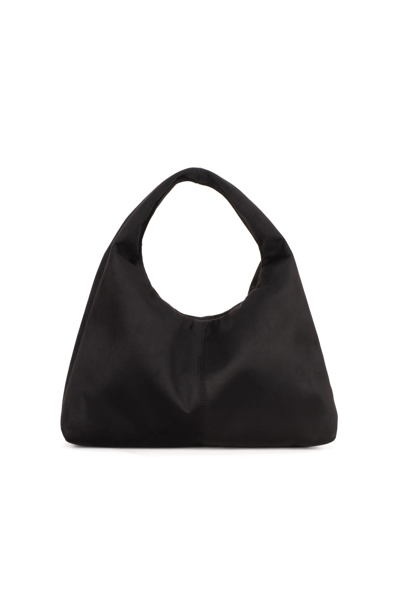 Siyah Süet Kadın Shopper Omuz Çantası – Yumuşak Form Vintage Model
