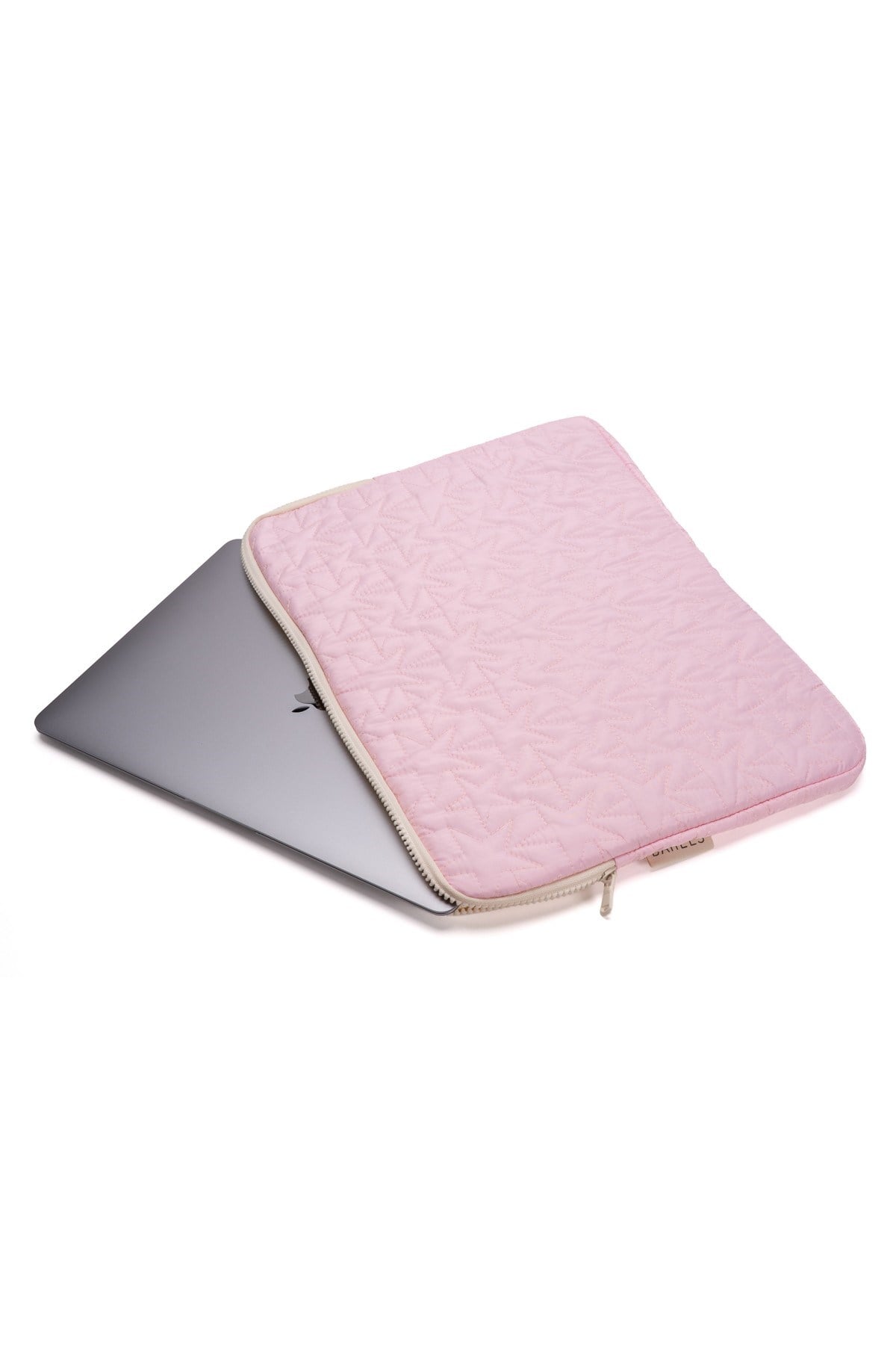 Star Puffy Pembe Yıldız Desen XL Macbook ve Tablet Uyumlu Portföy Çanta