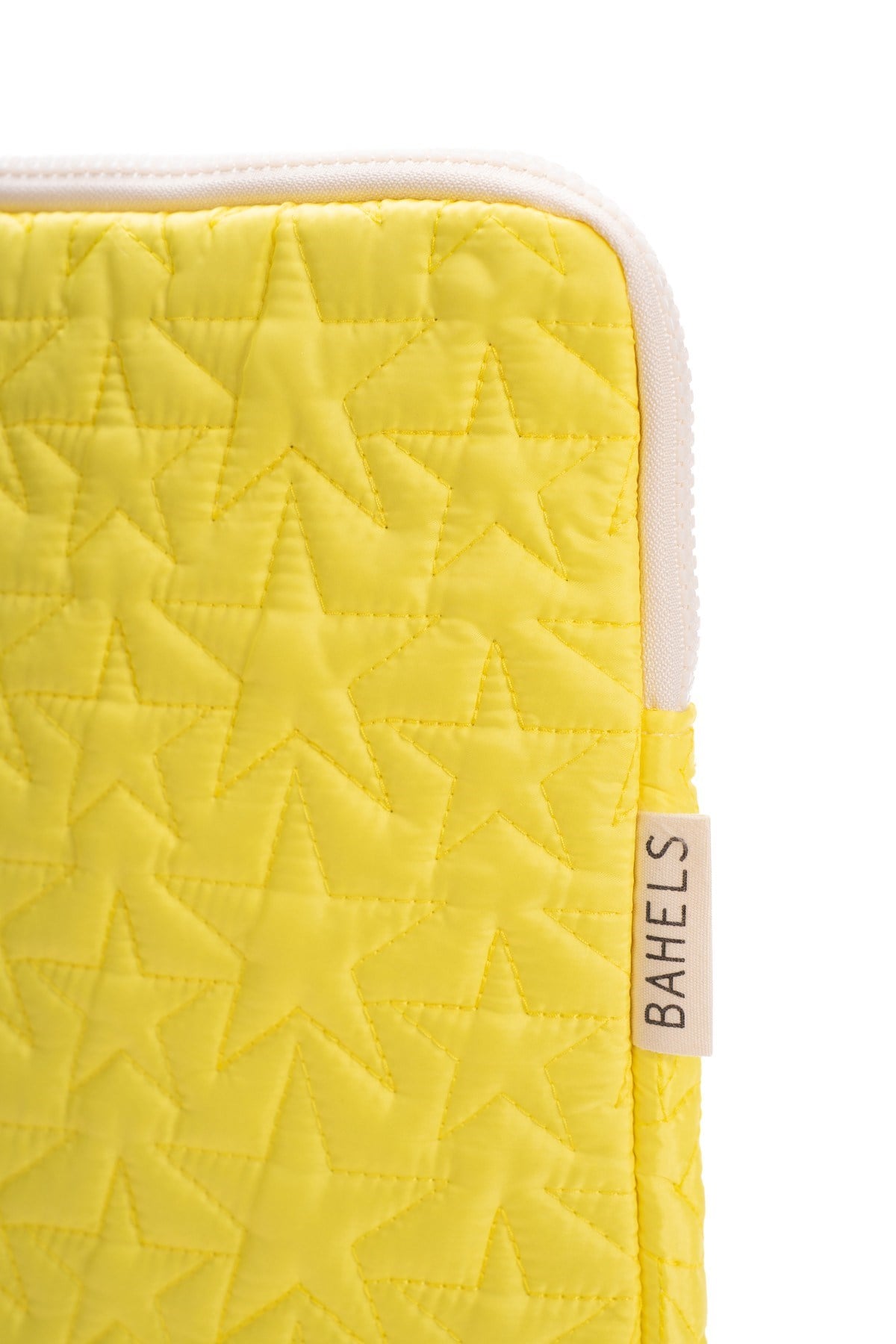 Star Puffy Sarı Yıldız Desen XL Macbook ve Tablet Uyumlu Portföy Çanta
