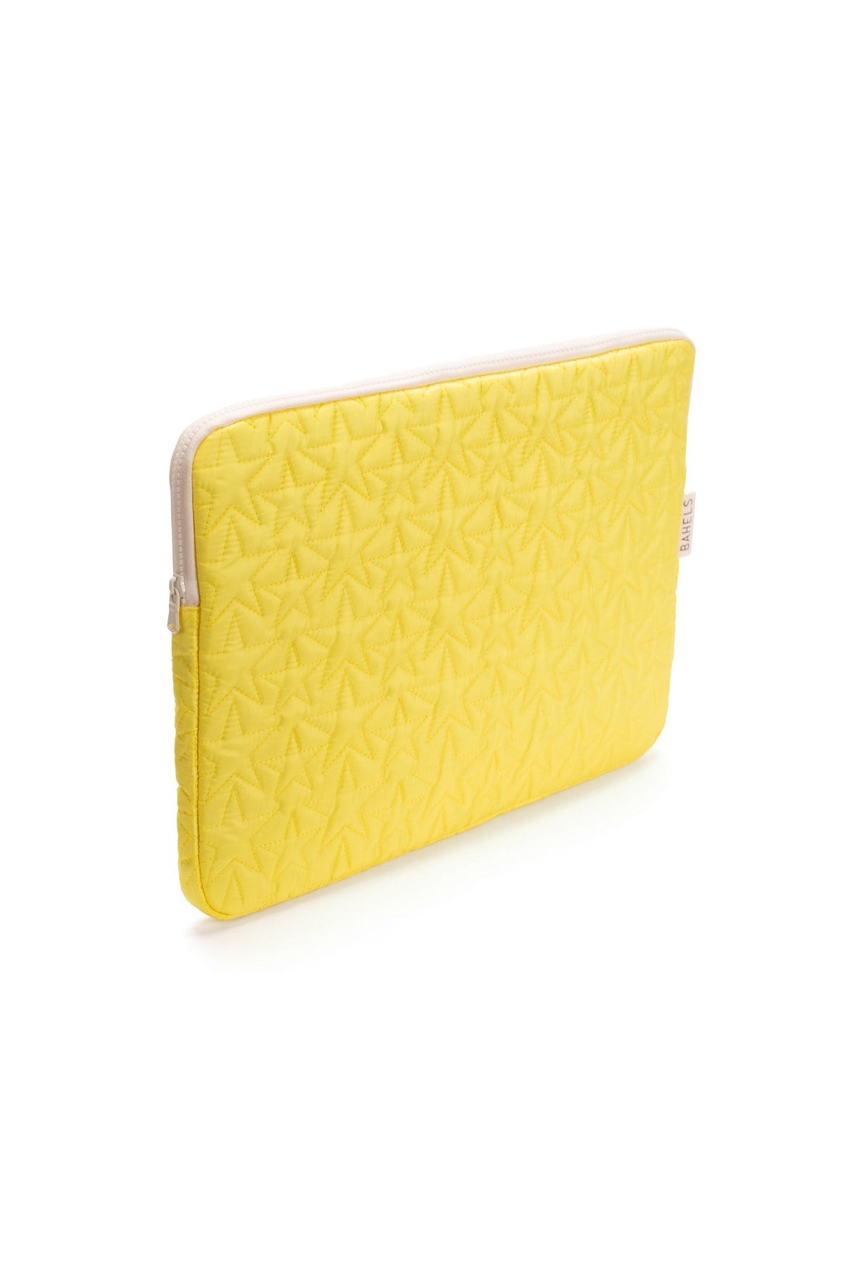 Star Puffy Sarı Yıldız Desen XL Macbook ve Tablet Uyumlu Portföy Çanta