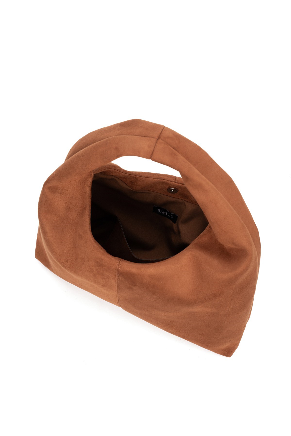 Taba Süet Kadın Shopper Omuz Çantası – Yumuşak Form Vintage Model