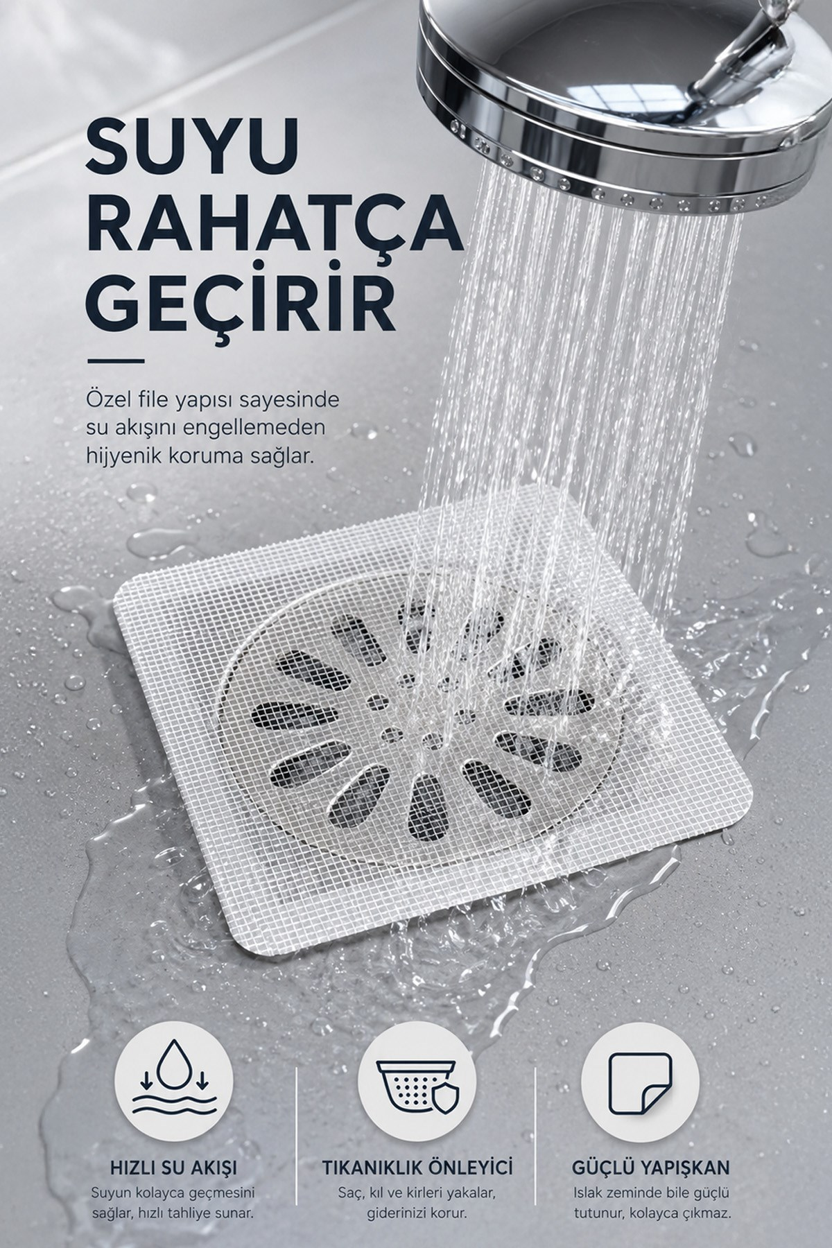 1 Adet Banyo Gider Süzgeci Saç Yakalayıcı Duş Gider Tıkanıklık Önleyici Süzgeç 