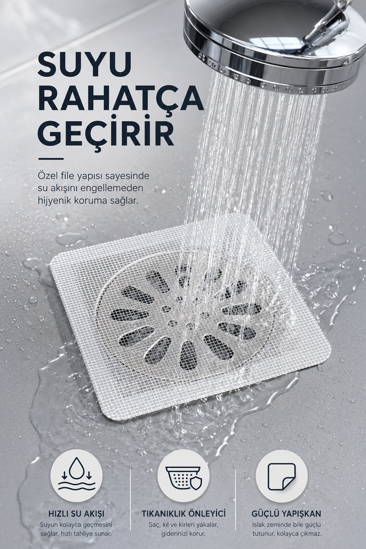 10'lu Süzgeç ve Gider Koku Önleyici Set Silikon Mat Banyo Mutfak Lavabo Koruyucu