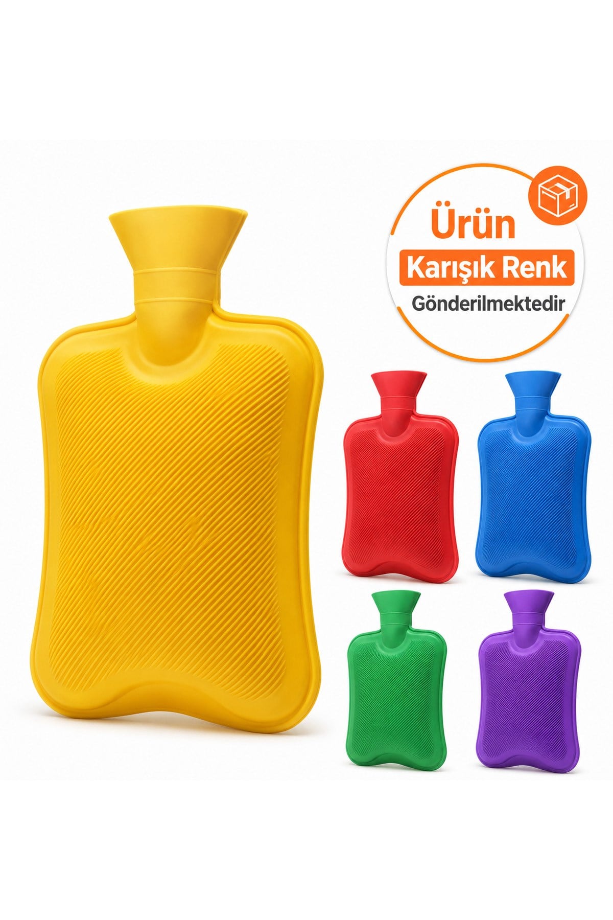 1,5 Litre Sıcak Su Torbası Kapaklı Isı Terapi ve Soğuk Kompres Torbası