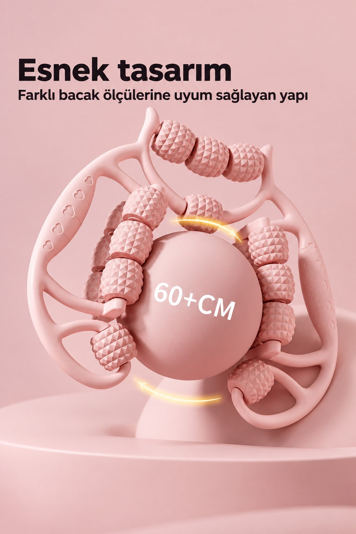 18 Tekerlekli Manuel Vücut Masaj Aleti Bacak Bel Kol Kalça Masaj Rulosu Selülit Aparatı