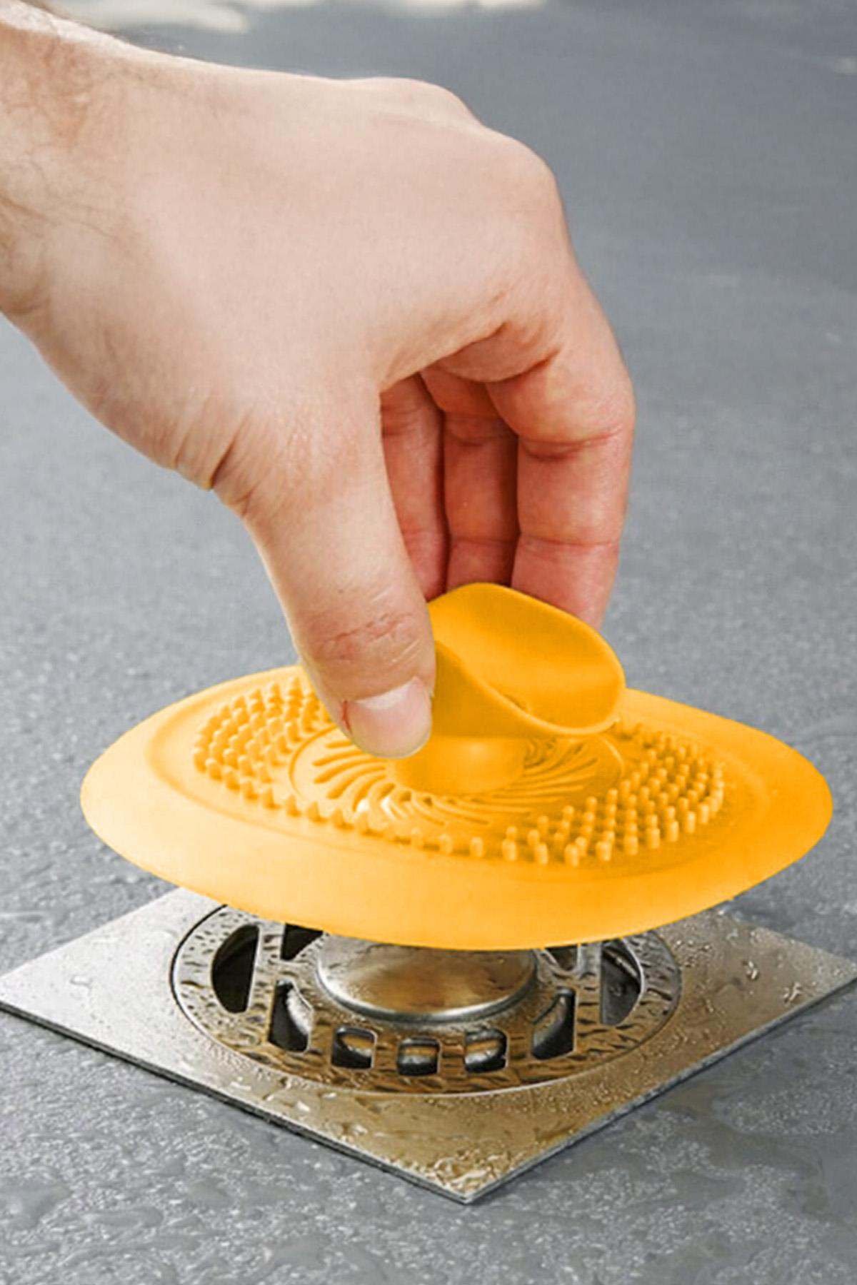 2 Adet Kademeli Lavabo Tıkacı Silikon Lavabo Gider Tıpası Koku Önleyici Gider Kontrol Tıpası Turuncu
