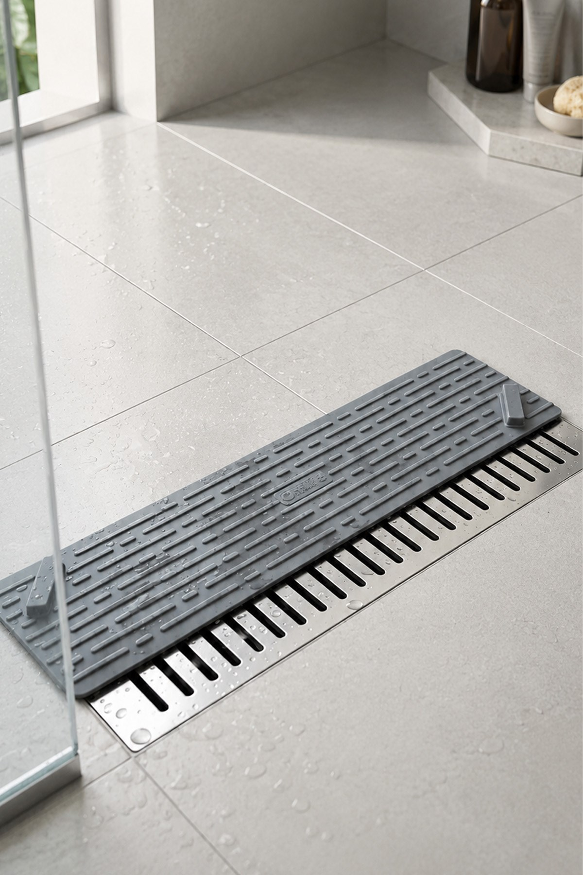 2'li Set Gri Uzun ve Gri Kare Silikon Gider Kapağı  Koku Önleyici Banyo Mutfak Gider Tıkacı