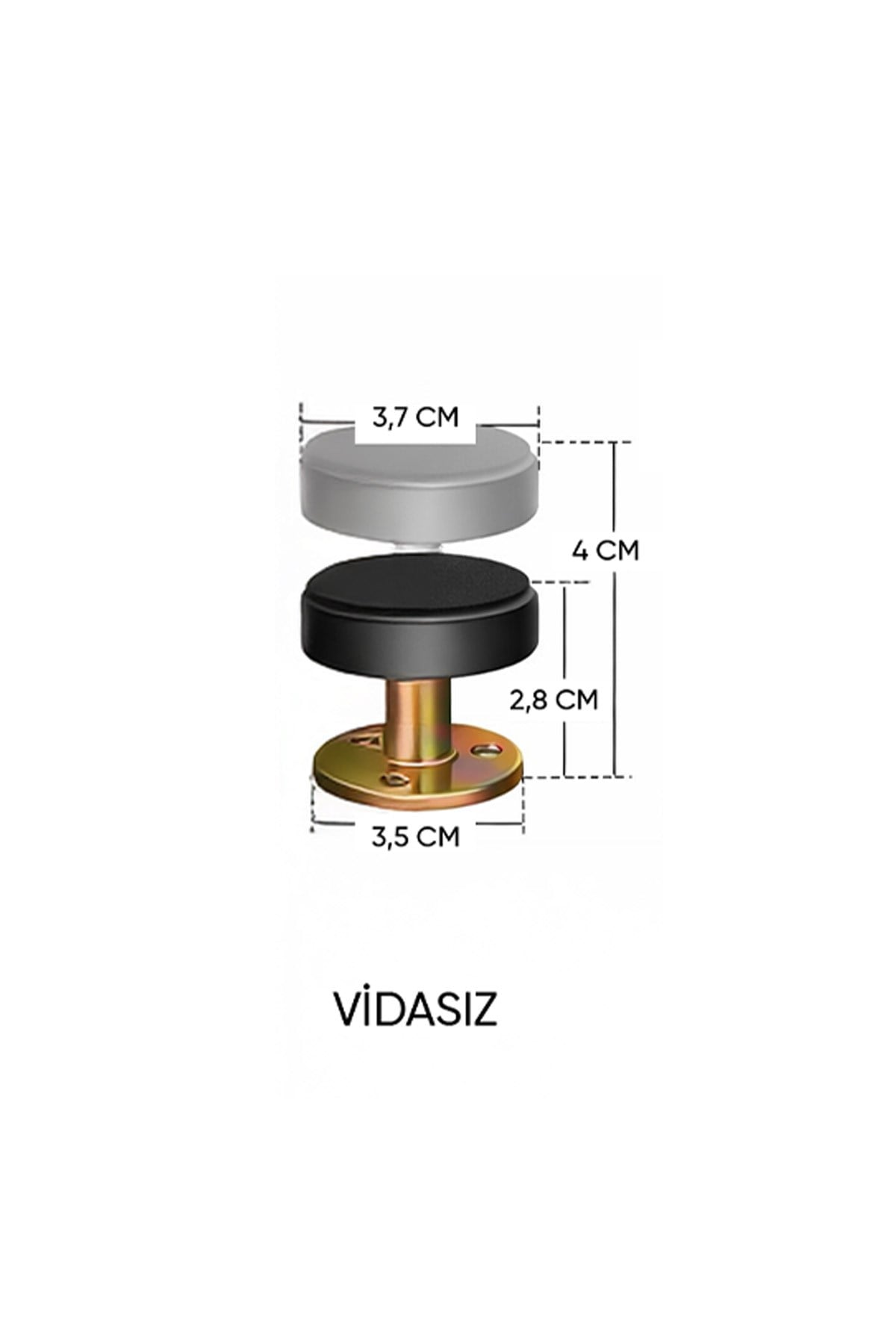 2li Set Yatak Başlık Sabitleyici  2 Vidalı Ayarlanabilir Baza Duvar Aparatı Ses Önleyici 3.3-4.3 cm