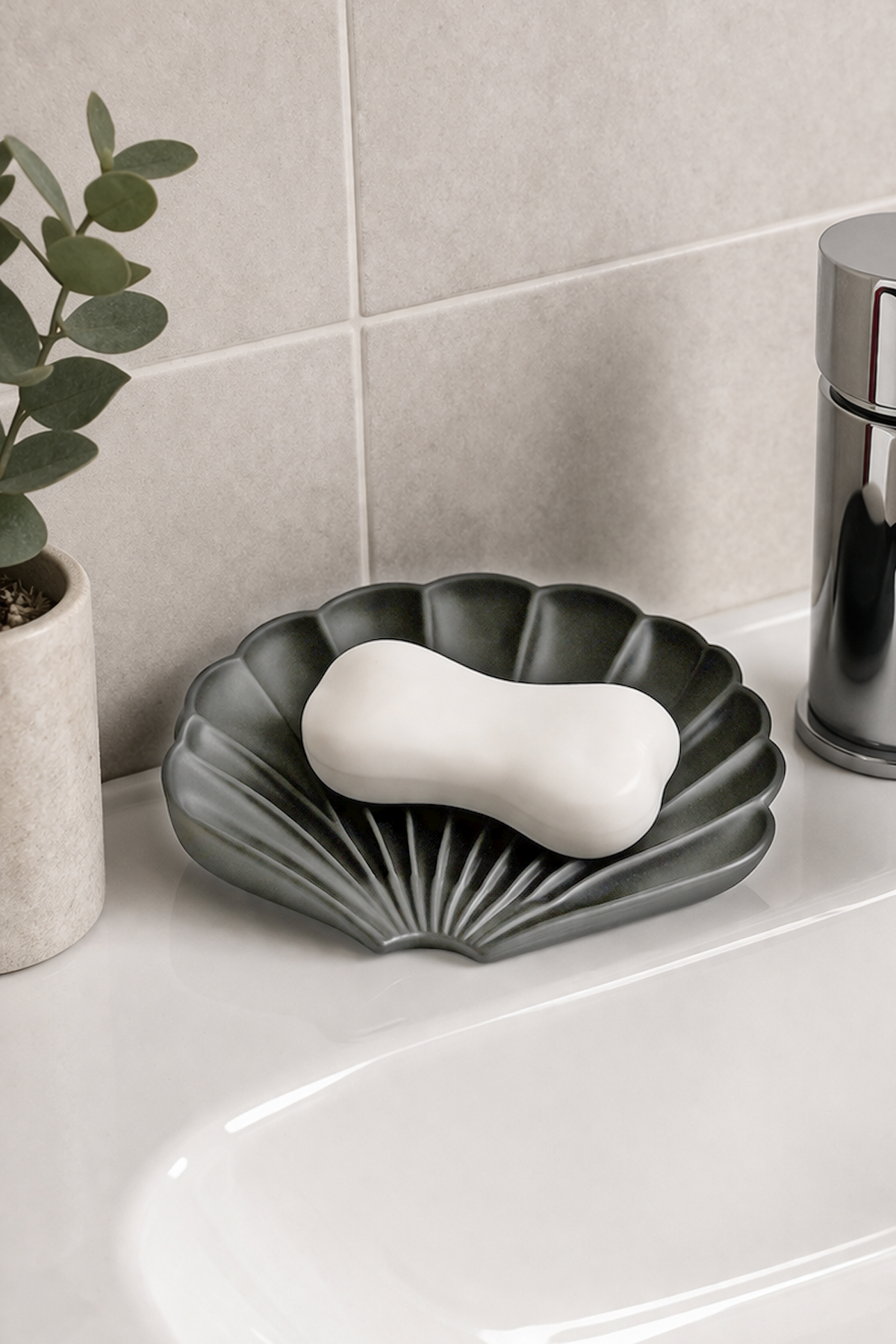 3'lü Gri Silikon Gider Kapağı Sabunluk Evye Süzgeci Seti Banyo Mutfak Koku Önleyici
