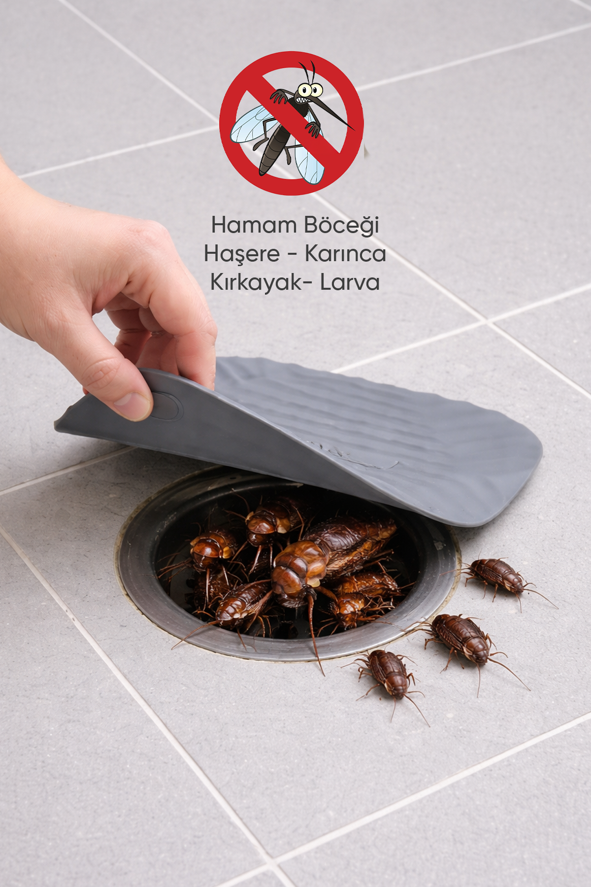 3'lü Gri Silikon Gider Kapağı Sabunluk Evye Süzgeci Seti Banyo Mutfak Koku Önleyici