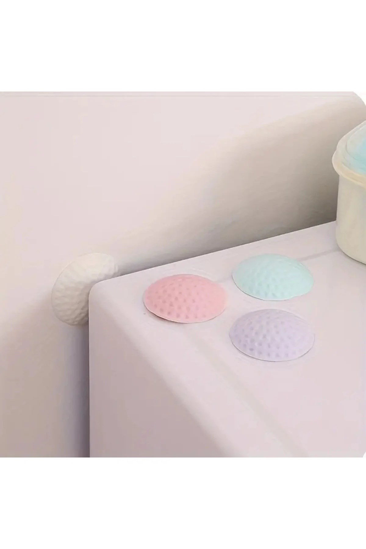 4'lü Silikon Kapı Kolu Stoperi Duvar Koruyucu Darbe Önleyici Yapışkanlı Tampon Ped