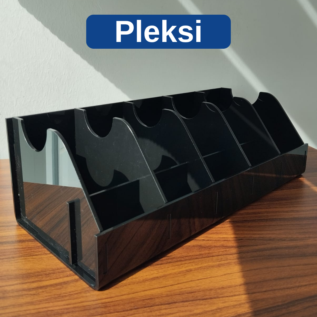 5 Bölmeli Siyah ve Beyaz Kemer Çorap Takı Makyaj Organizeri Dolap İçi Kemer Düzenleyici Organizer