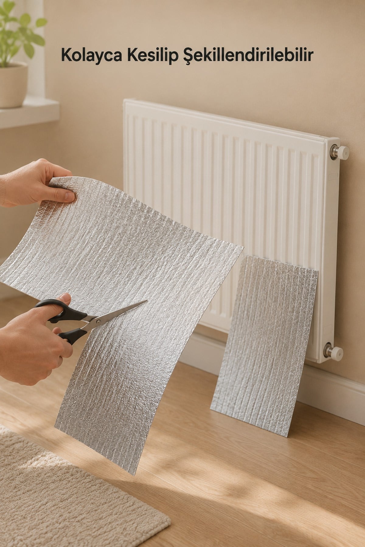 5'li Petek Arkası Isı Yalıtım Folyosu Radyatör Arkası Yakıt Tasarruf Plakası 100x50 cm