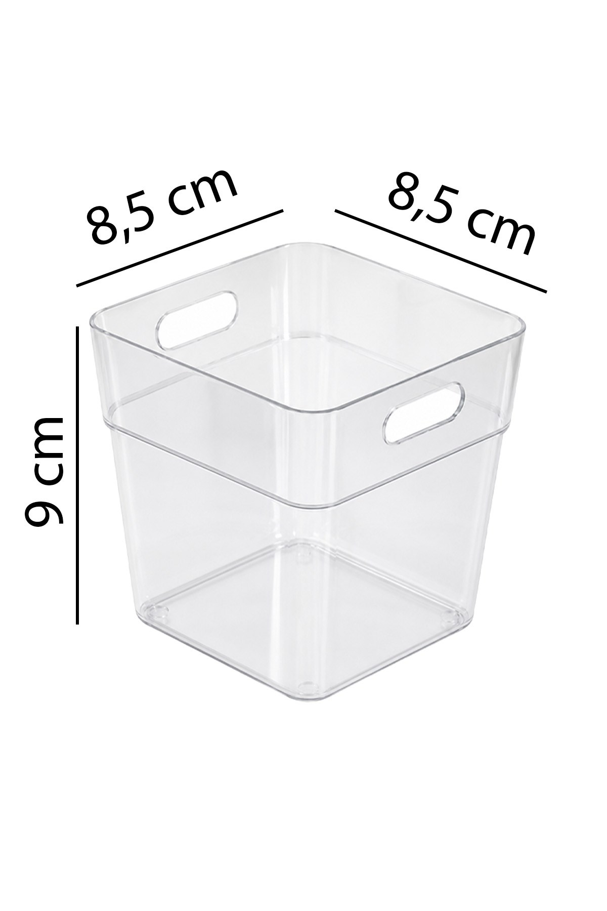6'lı Buzdolabı Kapak İçi Organizer Kutu Dolap İçi Düzenleyici Mutfak Saklama Seti 9 cm
