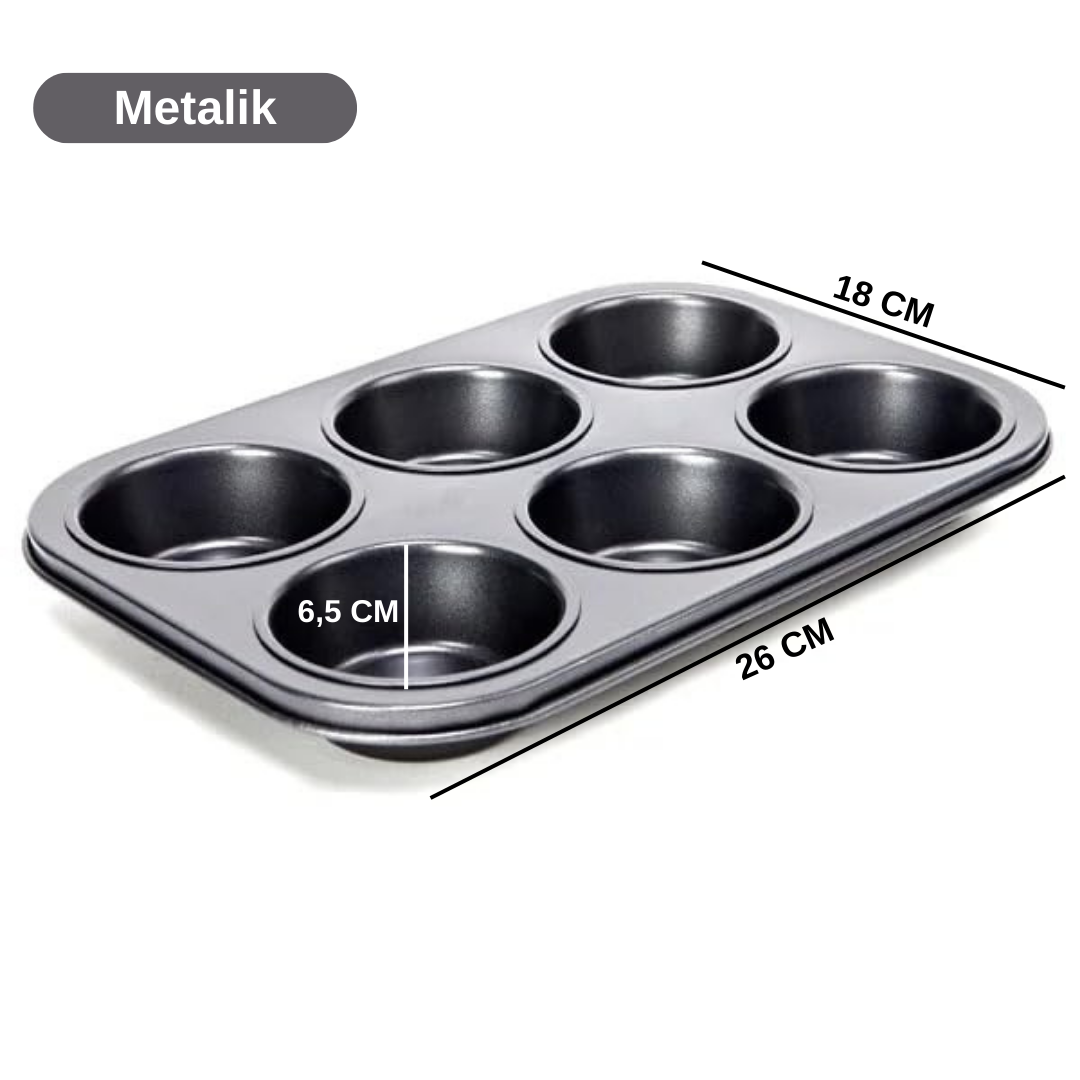 6LI MUFFIN KEK KALIBI METAL