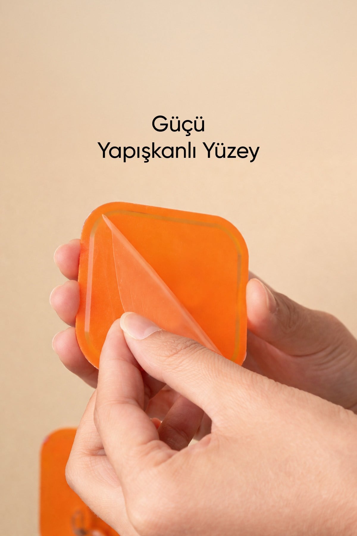 6'lı Turuncu Yapışkanlı Organizer Askı Mutfak Banyo Duvar Askılık Düzenleyici 35 cm