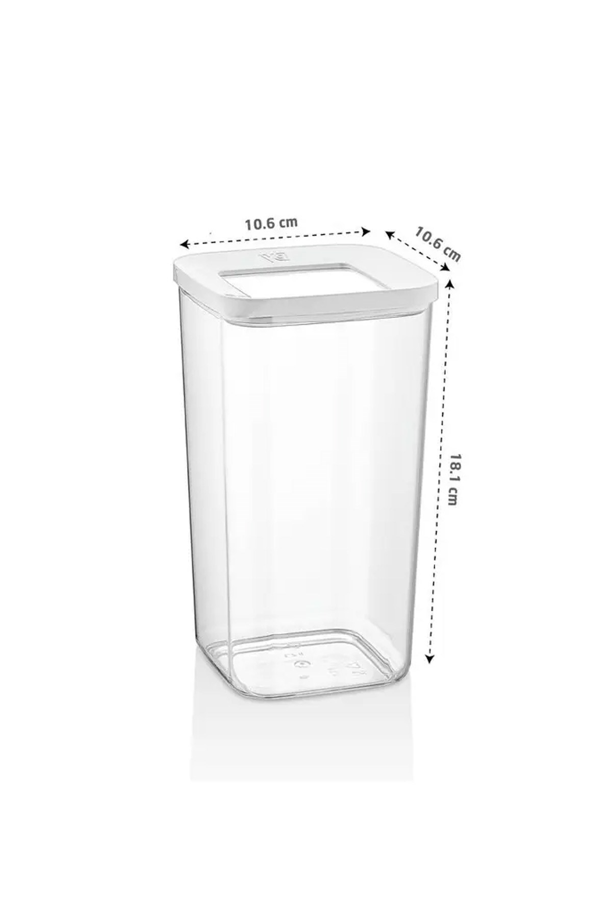 6'lı Vakumlu Kare Saklama Kabı Seti 1200 ML Şeffaf Kapaklı Gıda Saklama Kabı vp-184