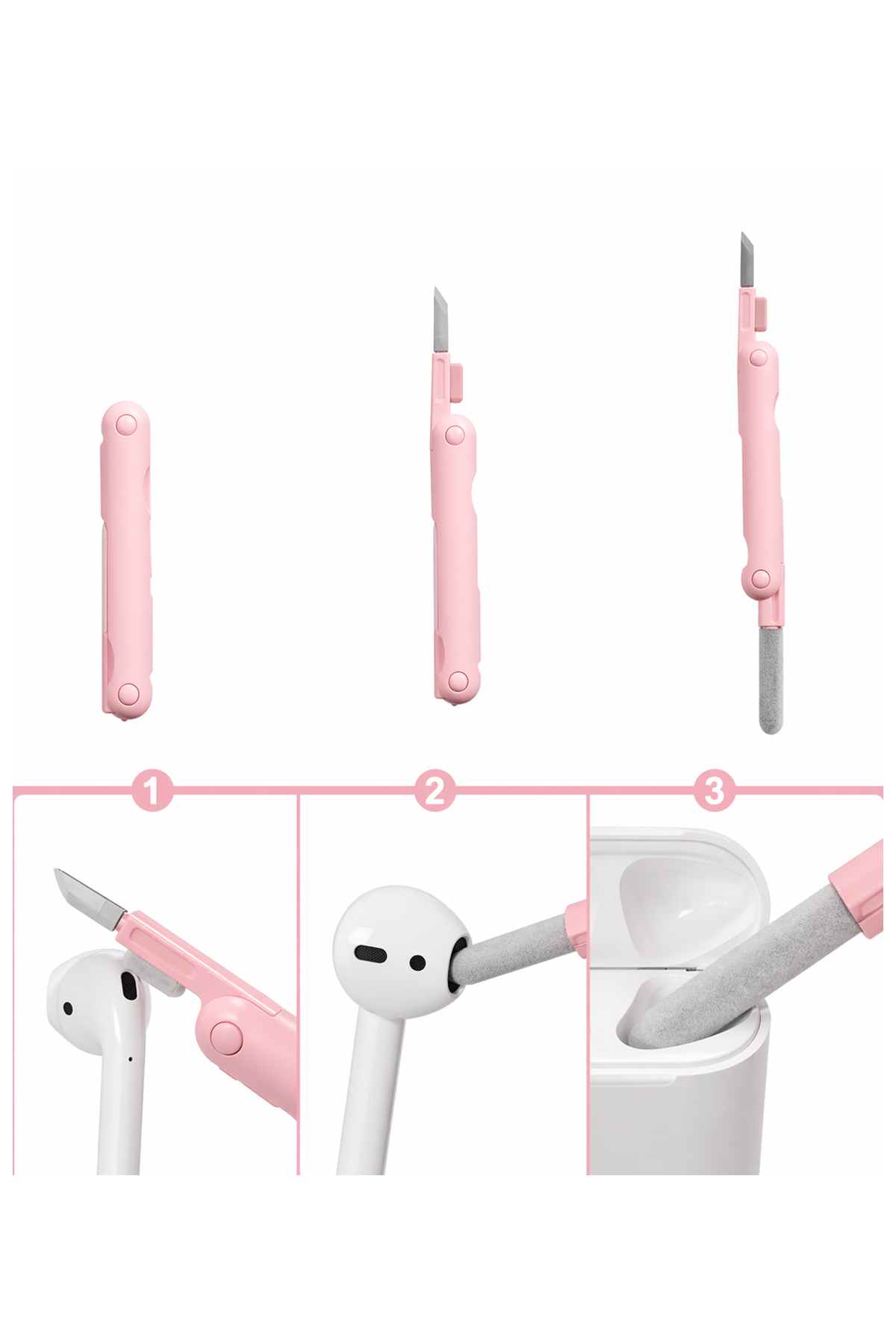 7 in 1 Temizlik Kiti Laptop Klavye Telefon Kamera Airpods Çok Fonksiyonlu Temizleme Seti