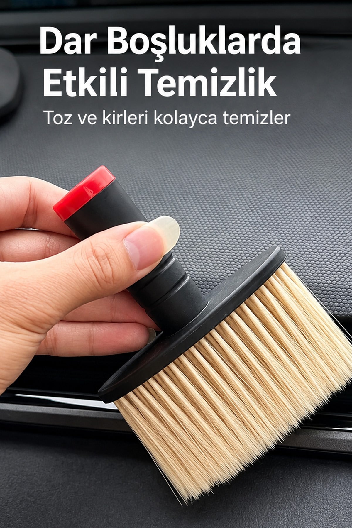 Ahşap Saplı Yumuşak Kıl Araba Temizleme Fırçası Detaylı Toz Alma İç Trim Göğüs Temizlik Fırçası