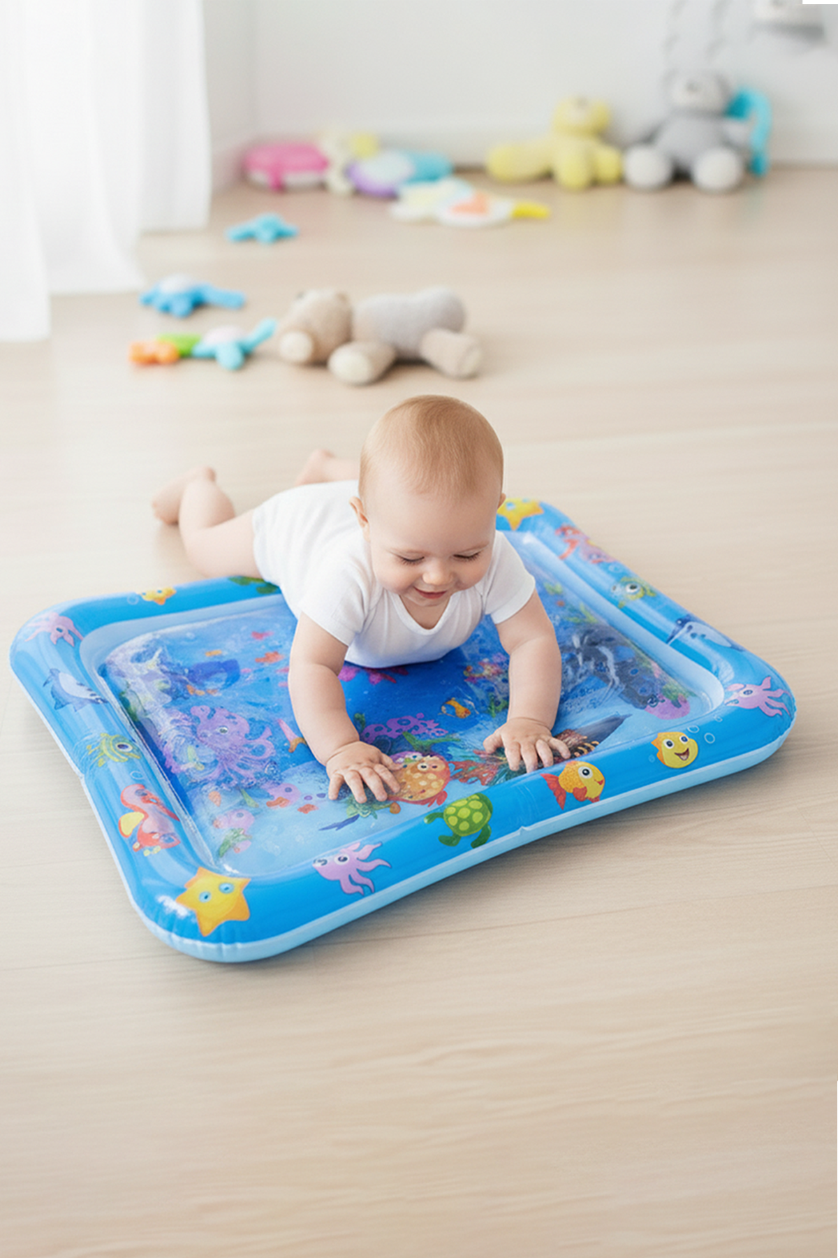 Bebek Su Matı Tummy Time Aktivite Oyuncağı Karın Üstü Oyun Matı Motor Gelişim Matı