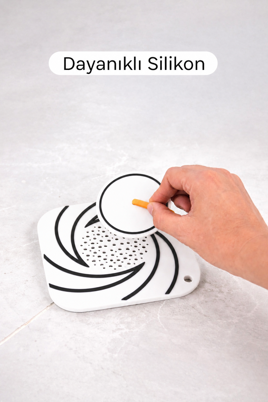Beyaz Silikon Gider Kapağı Delikli Koku Önleyici Lavabo Süzgeci Banyo Mutfak Gider Matı